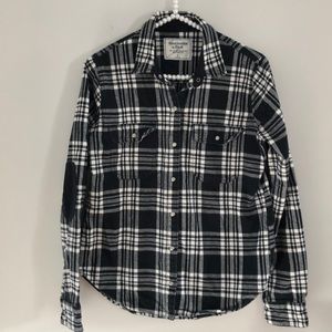 Abercrombie & Fitch Plaid Shirt Fleece size Small